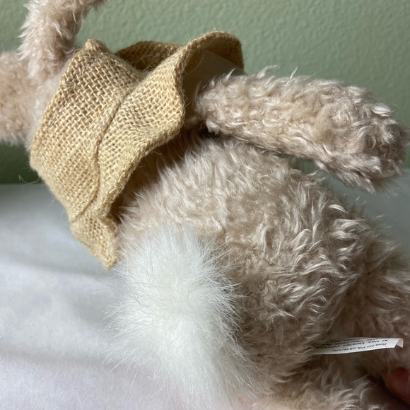 Vintage Neutral Easter Bunny Rabbit with colorful vibrant carrot - Picture 8 of 9